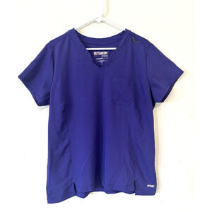 Grey’s Anatomy Scrub Top Large Women Evolve Stretch‎ Purple Nurse Medical Wear